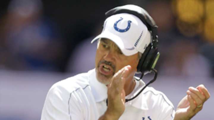 Colts' Pagano attends game against Dolphins