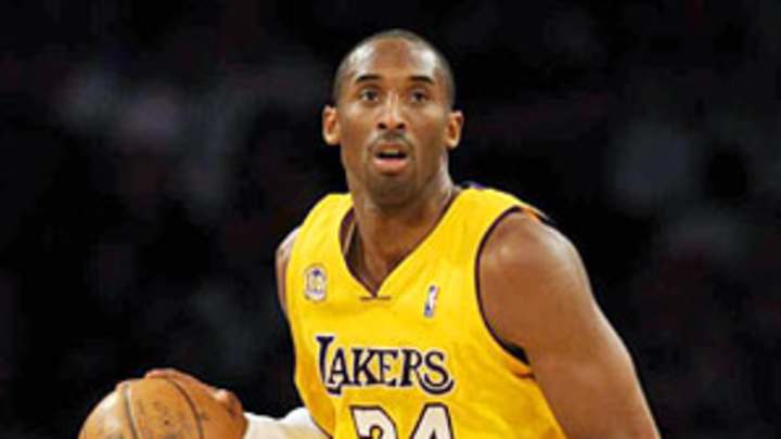 Kobe jumping for joy at being back in the championship hunt again