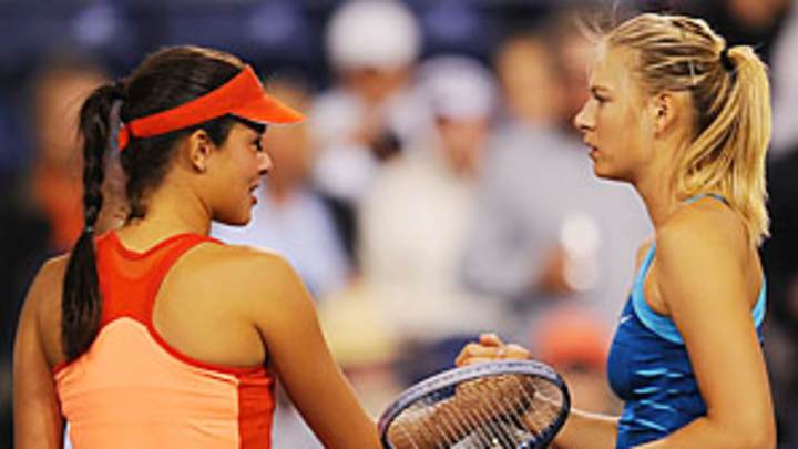 Sharapova, Ivanovic team up in Milan exhibition Sharapova, Ivanovic team up in Milan exhibition
