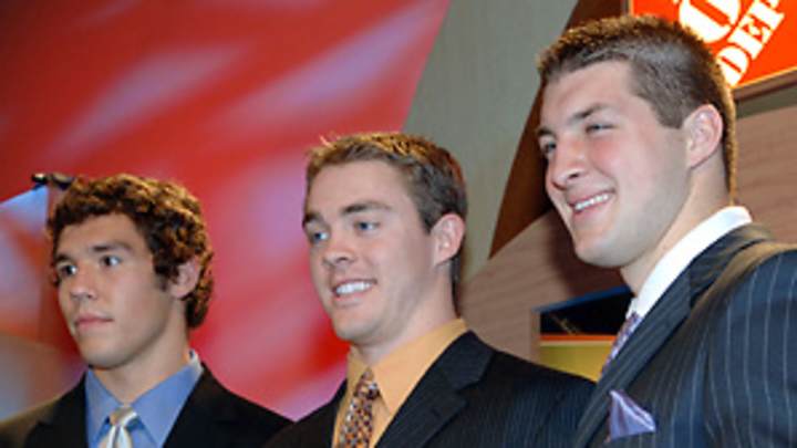Here's where the Bradford, McCoy, Tebow trio ranks in Heisman lore