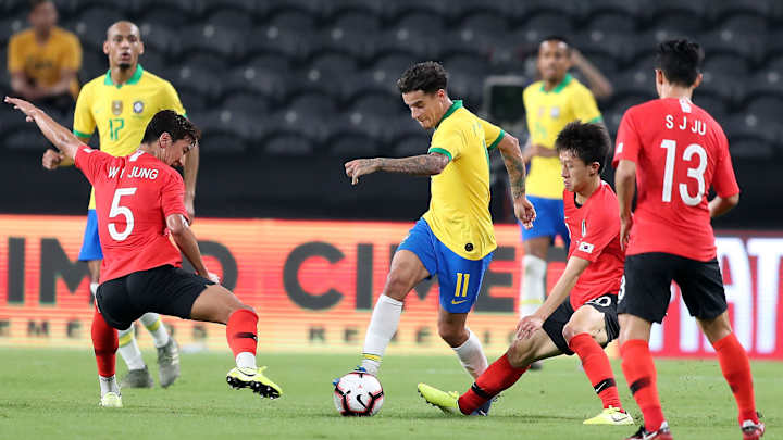 Coutinho Scores Stunning Free Kick as Brazil Beats South Korea to End Winless Run