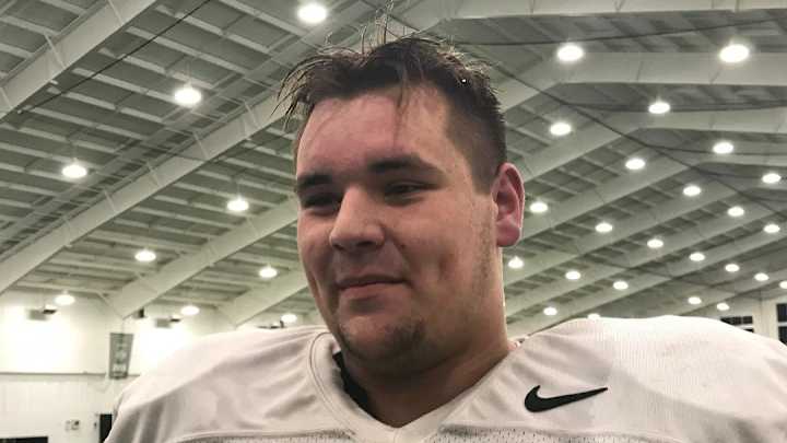 MICHIGAN STATE OL NICK SAMAC SPARTAN RISING STAR