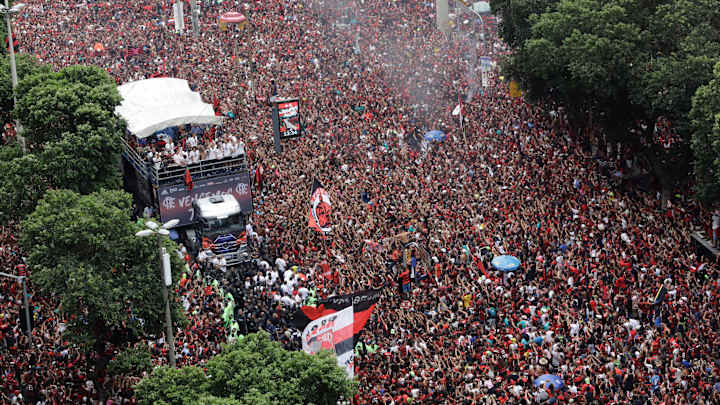Flamengo Fans Celebrate Copa Libertadores Victory in Rio Flamengo Fans Celebrate Copa Libertadores Victory in Rio