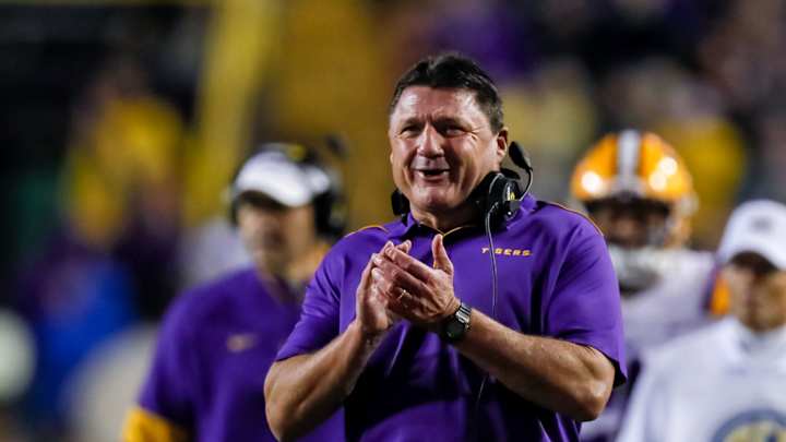 LSU coach Ed Orgeron Not Making SEC Championship Bigger Than it Needs to Be