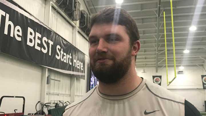 Cole Chewins, Spartan OT Talks Senior Day for Michigan State Football