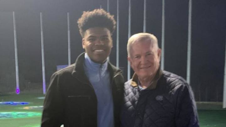 LOOK: Trenton Simpson Posts Photo with Mack Brown on Monday Night