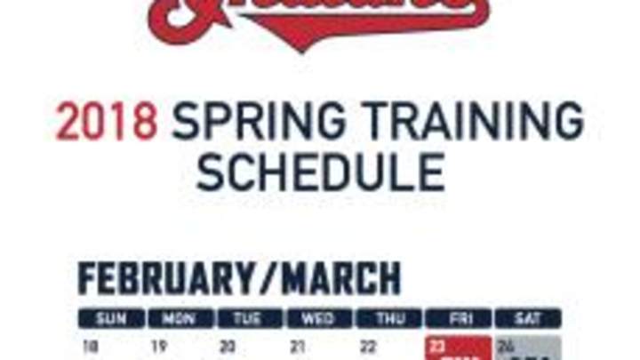 Cleveland Indians announce 2018 spring training schedule