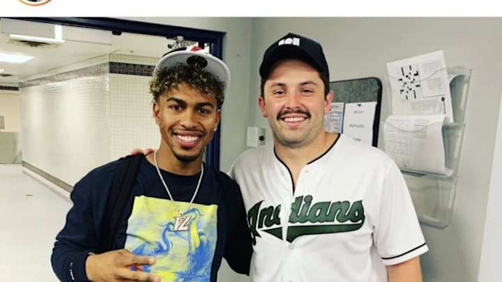 Browns QB Baker Mayfield Shows Off Another Skill While the Indians Power Past the Angels 7-2 Browns QB Baker Mayfield Shows Off Another Skill While the Indians Power Past the Angels 7-2