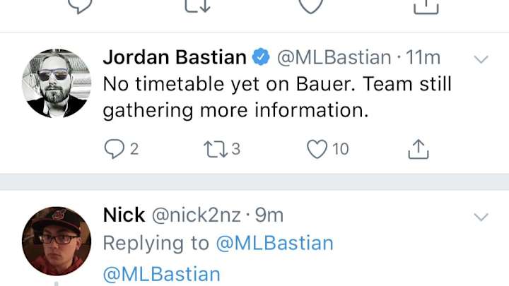 Indians Starter Trevor Bauer Has Fracture, Placed on DL Indians Starter Trevor Bauer Has Fracture, Placed on DL