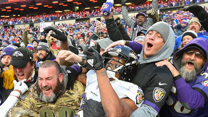 Report: Ravens' Marcus Peters Fined For Drinking Beer With Fans Following Win vs. Bills