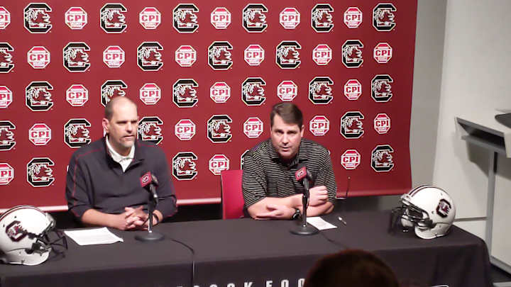 Mike Bobo and Will Muschamp field questions about upcoming season