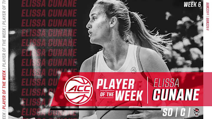 Cunane Named ACC Player of the Week