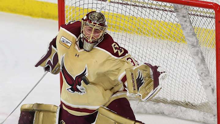 Greco's Hat Trick Leads Eagles Past Vermont, 8-3