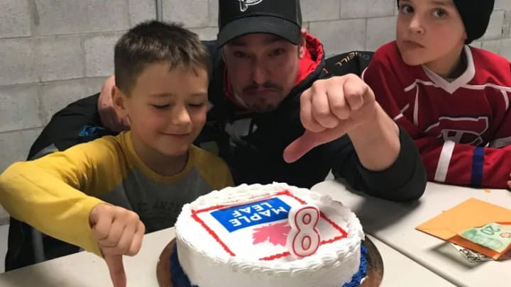 Young Maple Leafs Fan Heartbroken After He Gets Birthday Cake With Meat Company Logo Young Maple Leafs Fan Heartbroken After He Gets Birthday Cake With Meat Company Logo