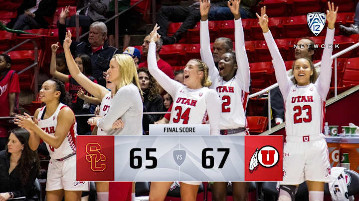 WBB: Utah gets hot late and downs USC 67-65