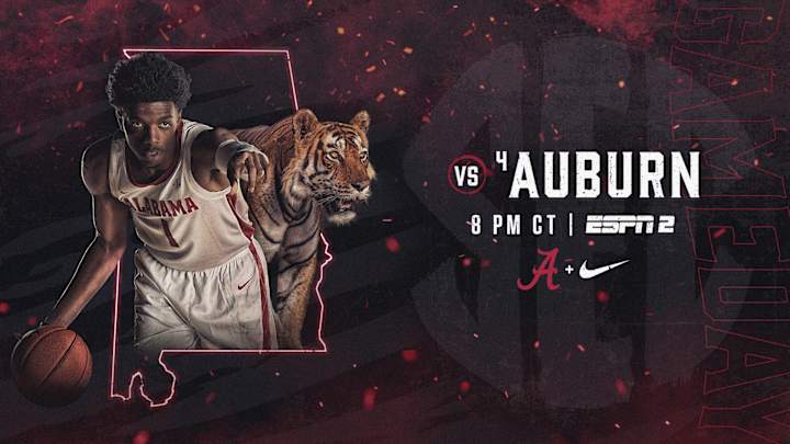 Live with the Tide: Alabama Basketball Hosts No. 4 Auburn in Pivotal SEC Clash