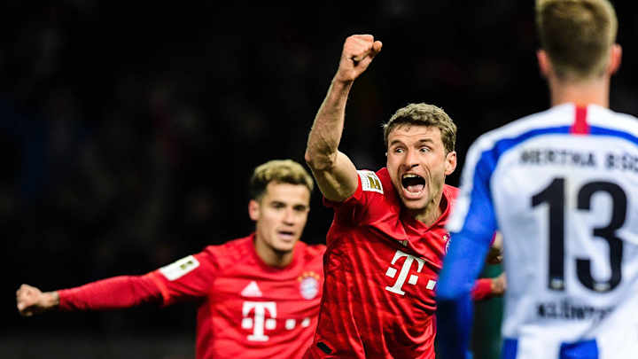 Bayern Beats Hertha to Move Second in Bundesliga