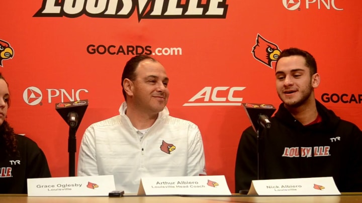 Arthur and Nick Albiero learning dynamic as coach and swimmer Arthur and Nick Albiero learning dynamic as coach and swimmer