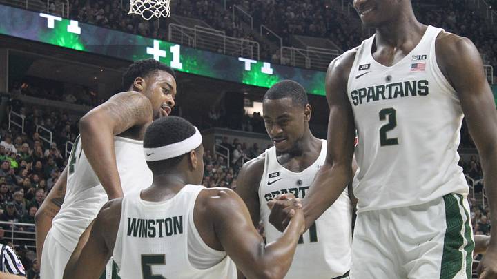 The #4 Michigan State Spartans Get the 76-72 overtime win over Rutgers! The #4 Michigan State Spartans Get the 76-72 overtime win over Rutgers!