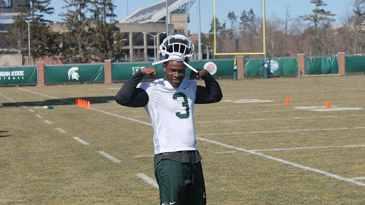 Michigan State RB LJ Scott Talks Spring Football