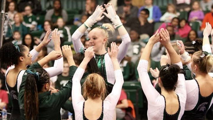 EIGHT MICHIGAN STATE GYMNASTS ALL-AMERICANS EIGHT MICHIGAN STATE GYMNASTS ALL-AMERICANS