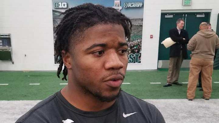 MSU LB Andrew Dowell After Practice Rutgers Week!