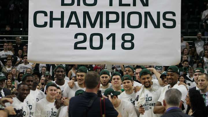 VIDEO:  Raising the B1G Championship Banner, Tom Izzo, Miles Bridges & the Seniors Speak!!