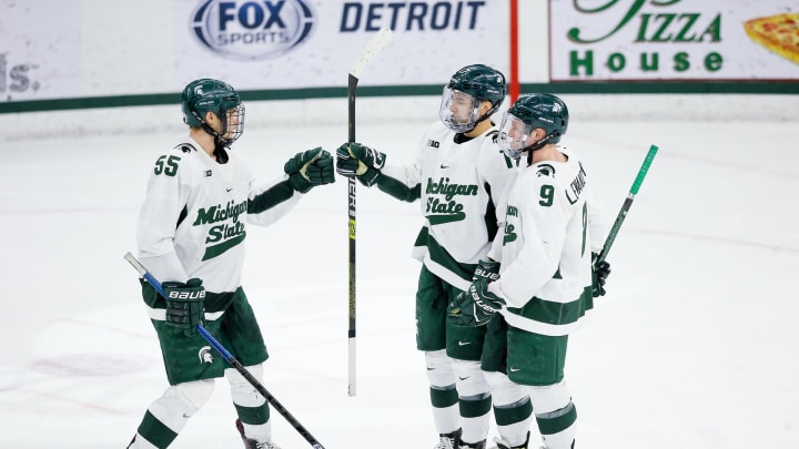 Top Line Lifts Spartans to 4-1 Win Over Wisconsin