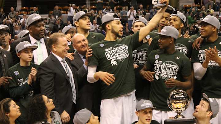 VIDEO You Have To Watch Now:  Spartan Post Game Celebration & Locker Room Interview After MSU Win's B1G Tournament!