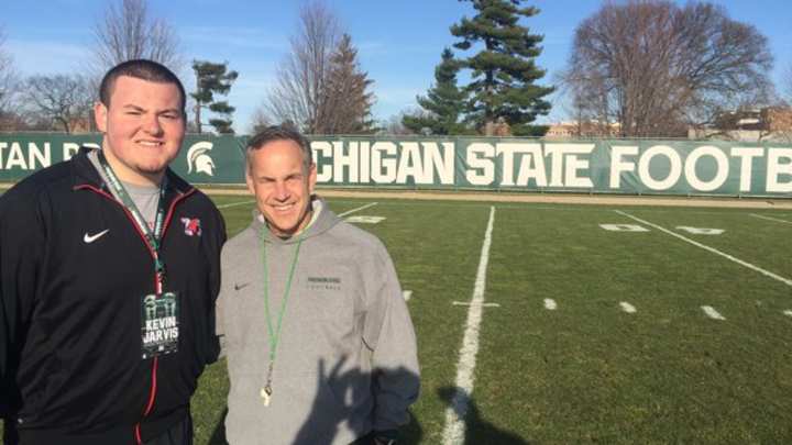 Dantonio Lands Commitment #3 For the 17 Recruiting Class OL Kevin Jarvis With Some Help from a 2016 Star! Dantonio Lands Commitment #3 For the 17 Recruiting Class OL Kevin Jarvis With Some Help from a 2016 Star!