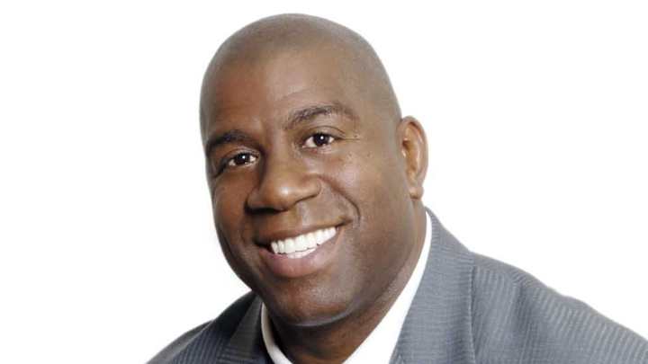 Magic Johnson Stops By Spartan Basktball Practice Today