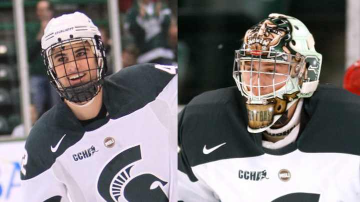Spartan Hockey's Chelios, Yanakeff Honorable Mention All-Rookie Team Selections