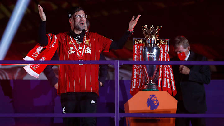 Scenes From Liverpool's Premier League Trophy Celebration on the Kop