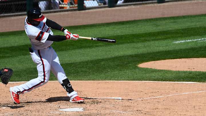 Luis Robert reacts to his first home run (and walk)