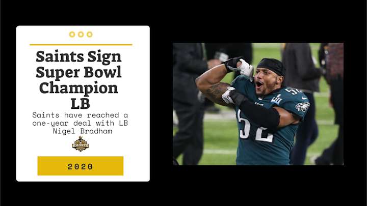 Saints Sign LB Nigel Bradham on 1-Year Deal