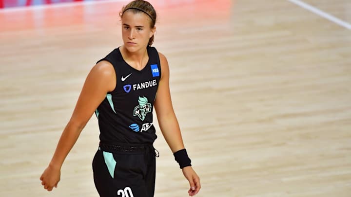 Sabrina Ionescu Exits Game After Rolling Ankle