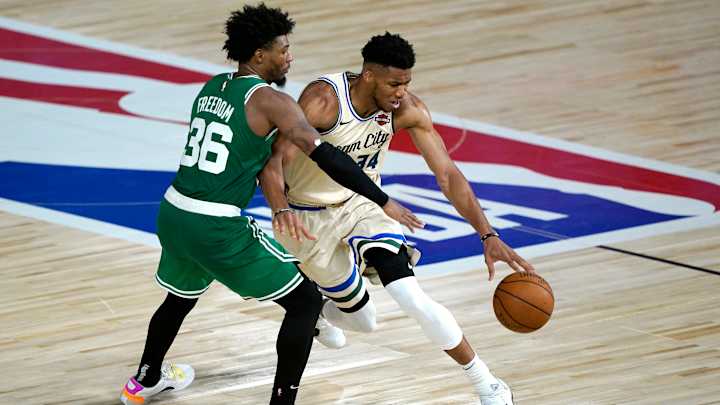 Celtics' Smart Calls Out Refs for Overturning Giannis Foul