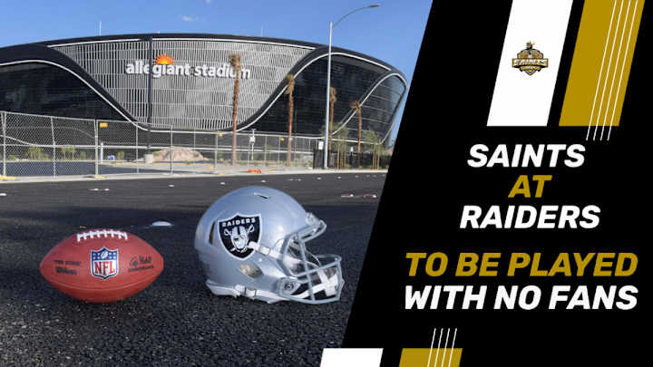 Saints vs Raiders closed to Fans