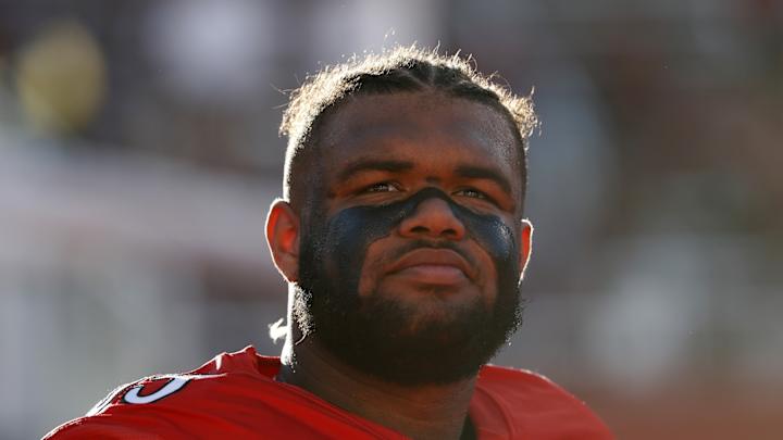 Utah OL Nick Ford settles the score with Pac-12 commissioner Larry Scott