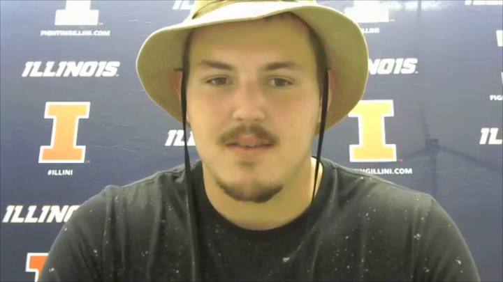 VIDEO: Illinois OT Alex Palczewski After Preseason Practice No. 1