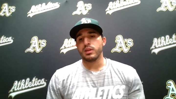 Laureano's Reprieve Helps Athletics Salvage an 8-4 Win Over Angels