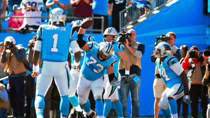 Former Panthers teammates, Jets' guard Greg Van Roten wary of Cam Newton: 'When he is healthy, [he] is a great quarterback'