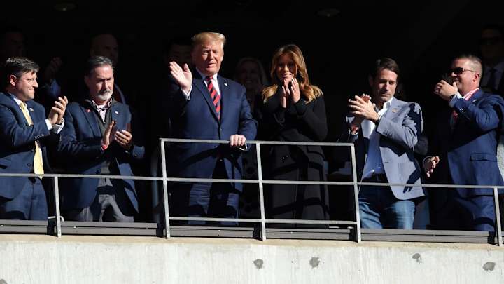 President Trump says "Let 'em Play" when asked about College Football