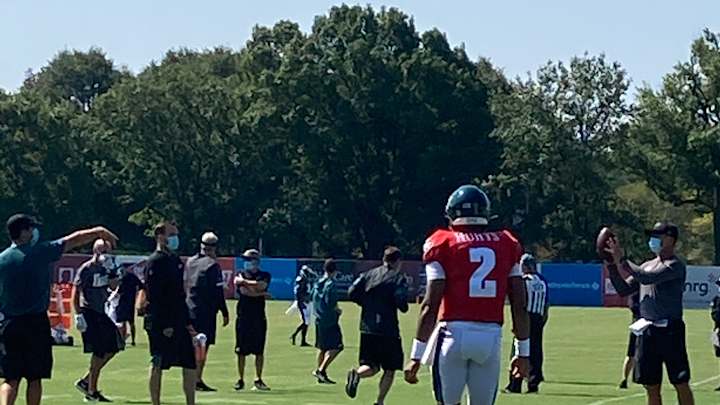 Jalen Hurts Continues Making Plays with Arm, Legs Jalen Hurts Continues Making Plays with Arm, Legs