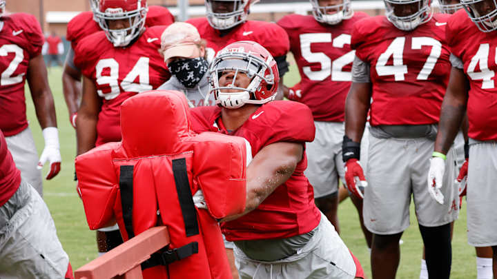 Practice Report: Crimson Tide Works in Shells for First Time