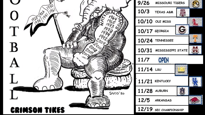 Bonus Crimson Tikes: 2020 Alabama Schedule