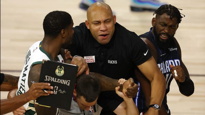Bucks' Marvin Williams and Magic's James Ennis Ejected After Game 3 Scuffle