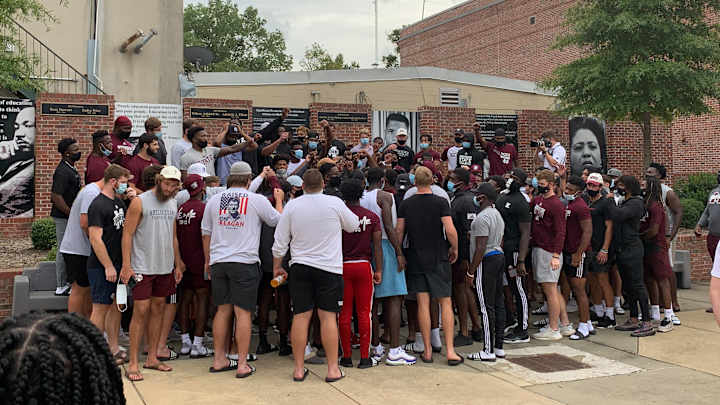 Mississippi State football players don't practice Thursday to protest social justice issues