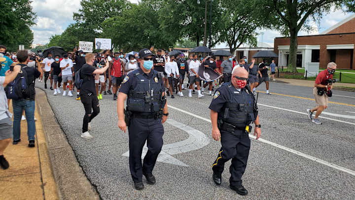 Alabama Athletes March Against Racial Injustice Alabama Athletes March Against Racial Injustice