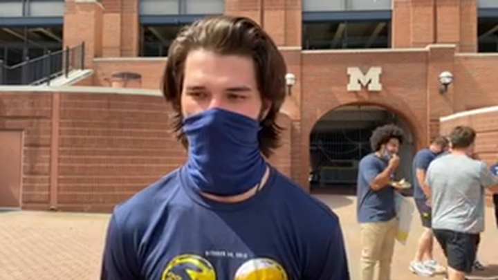 Michigan QB Dylan McCaffrey Speaks At #LetThemPlay Protest